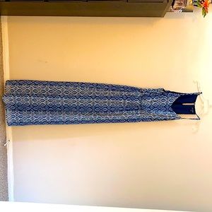 Blue chiffon maxi dress